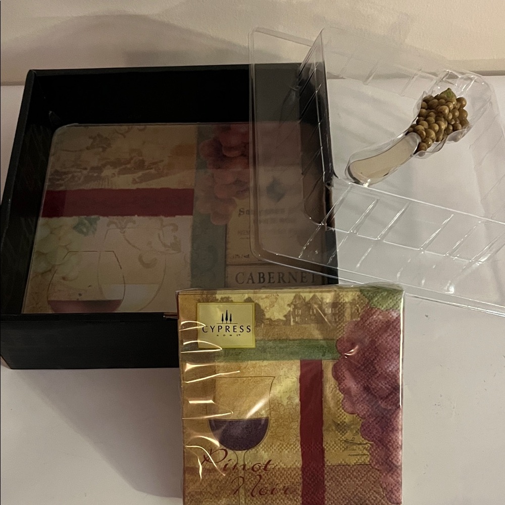 Cypress Home Wine-Themed Serveware Set